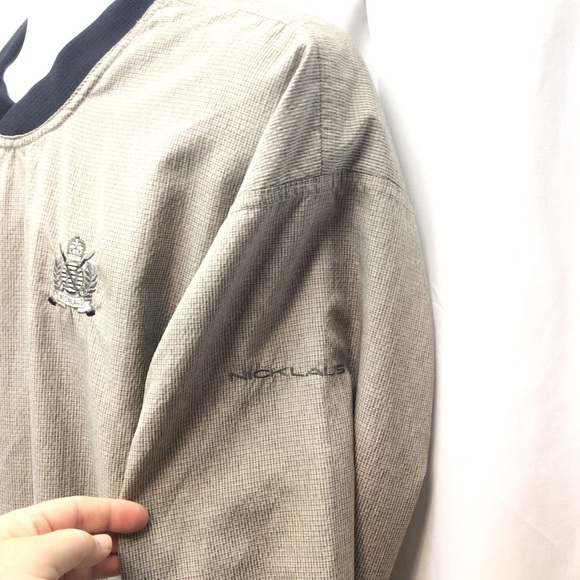 Jack Nicklaus Mens Crossover V-Neck Wind Shirt - Picture 4 of 7